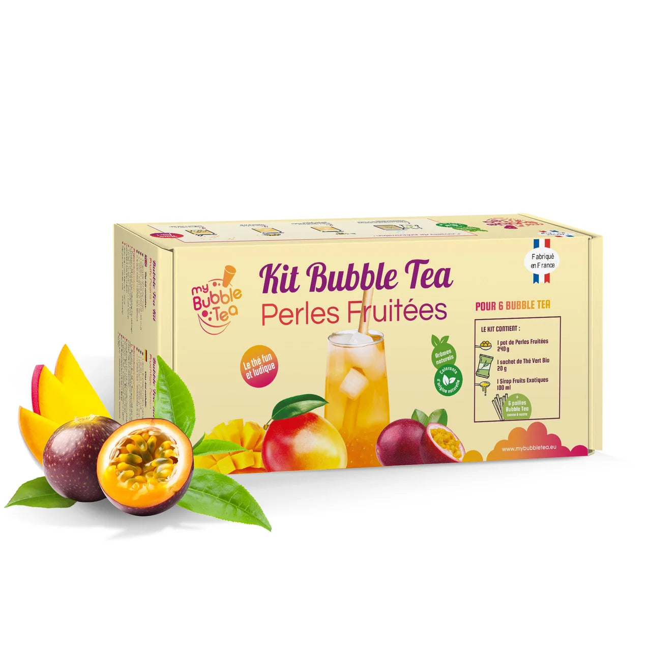 Bubble Tea Set für zu Hause - Passionsfrucht für 6 Portionen