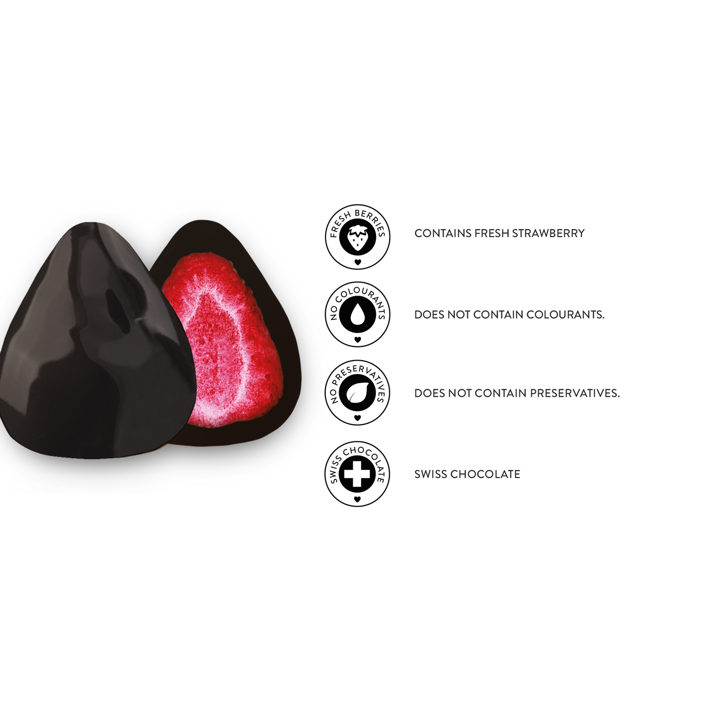 Freeze Dried Dark Chocolate Strawberry Dragee,80g