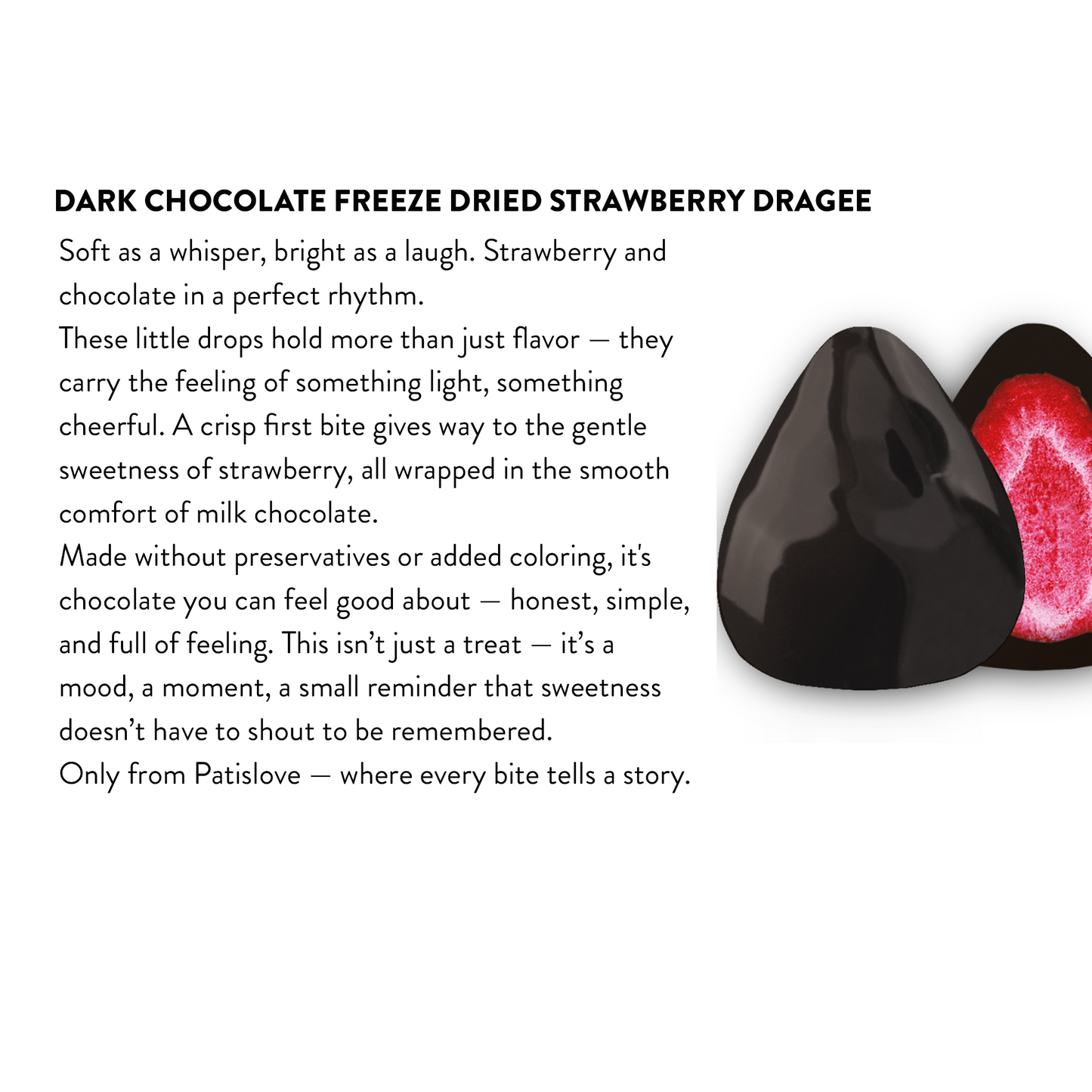 Freeze Dried Dark Chocolate Strawberry Dragee,80g