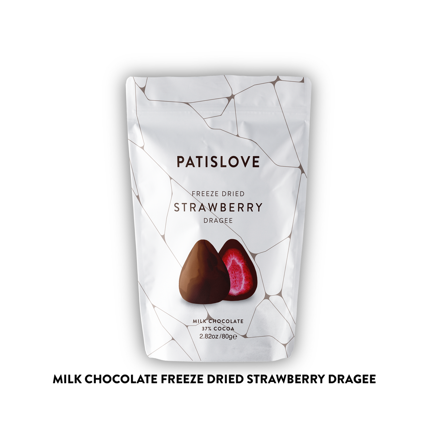 Freeze Dried Milk Chocolate Strawberry Dragee,80g
