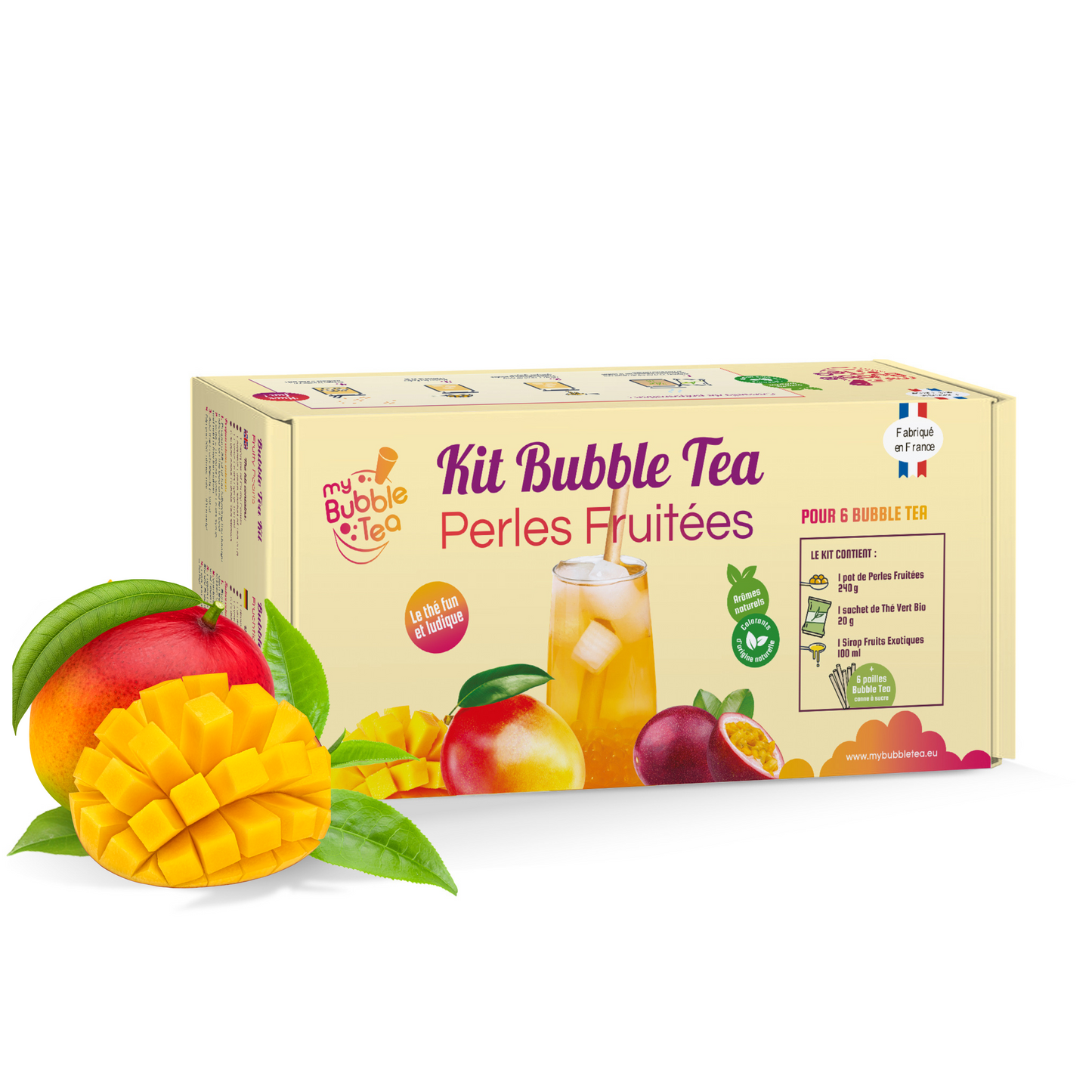 Bubble Tea Set für zu Hause - Mango für 6 Portionen