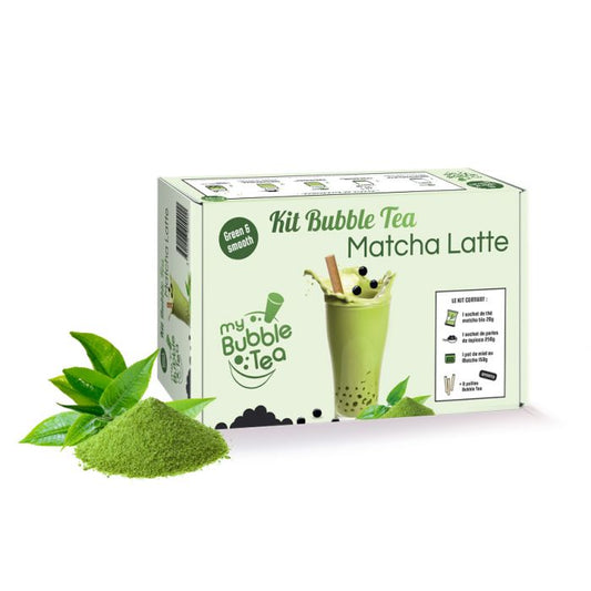 Bubble Tea Set für zu Hause - Matcha Latte für 8 Portionen