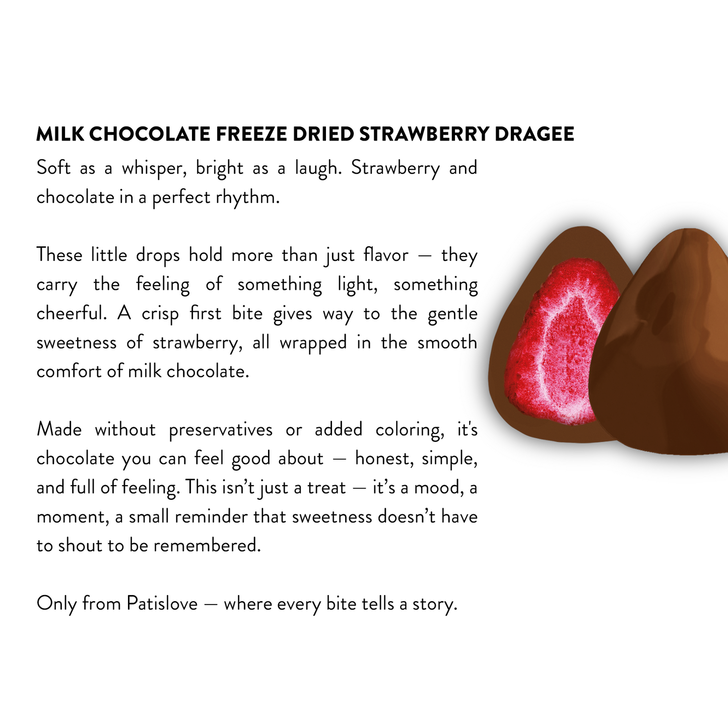 Freeze Dried Milk Chocolate Strawberry Dragee,80g