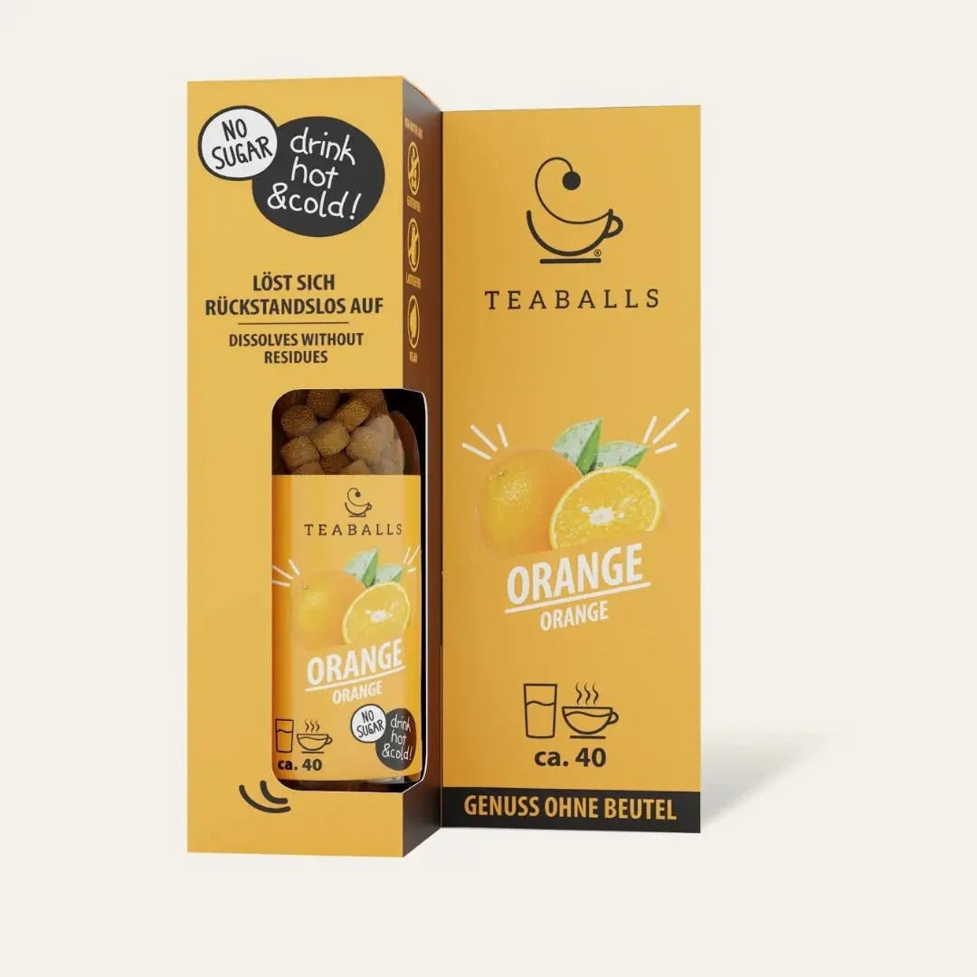 Orange Glasflasche - 150 TEABALLS